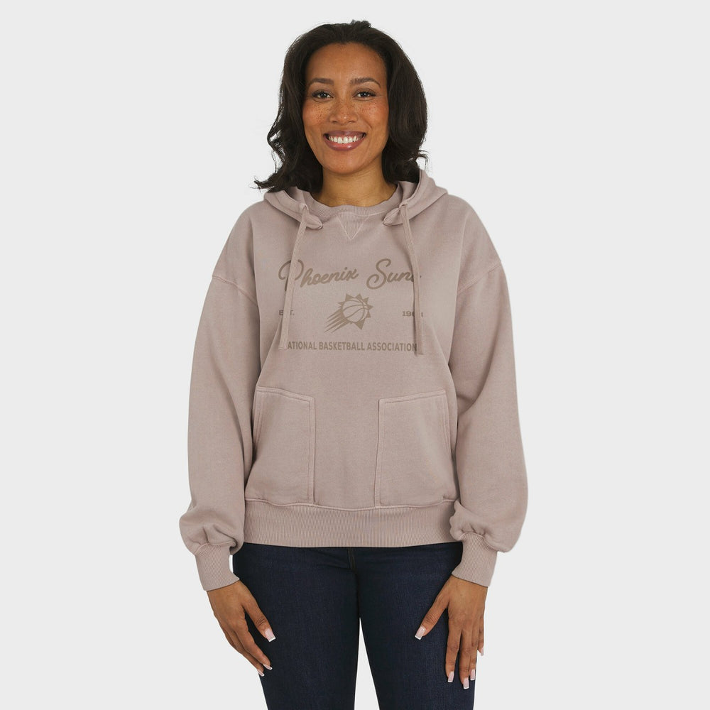 Tan Phoenix Suns WEAR by Erin Andrews Women's Washed Pullover Crewdie | NBA
