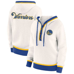 Cream Golden State Warriors WEAR by Erin Andrews Women's Plus Size Hoodie Sweater sale | NBA