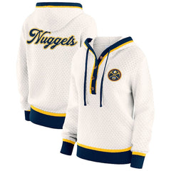 Cream Denver Nuggets WEAR by Erin Andrews Women's Plus Size Hoodie Sweater sale | NBA