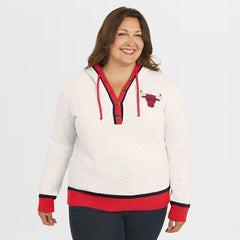 Cream Chicago Bulls WEAR by Erin Andrews Women's Plus Size Hoodie Sweater | NBA