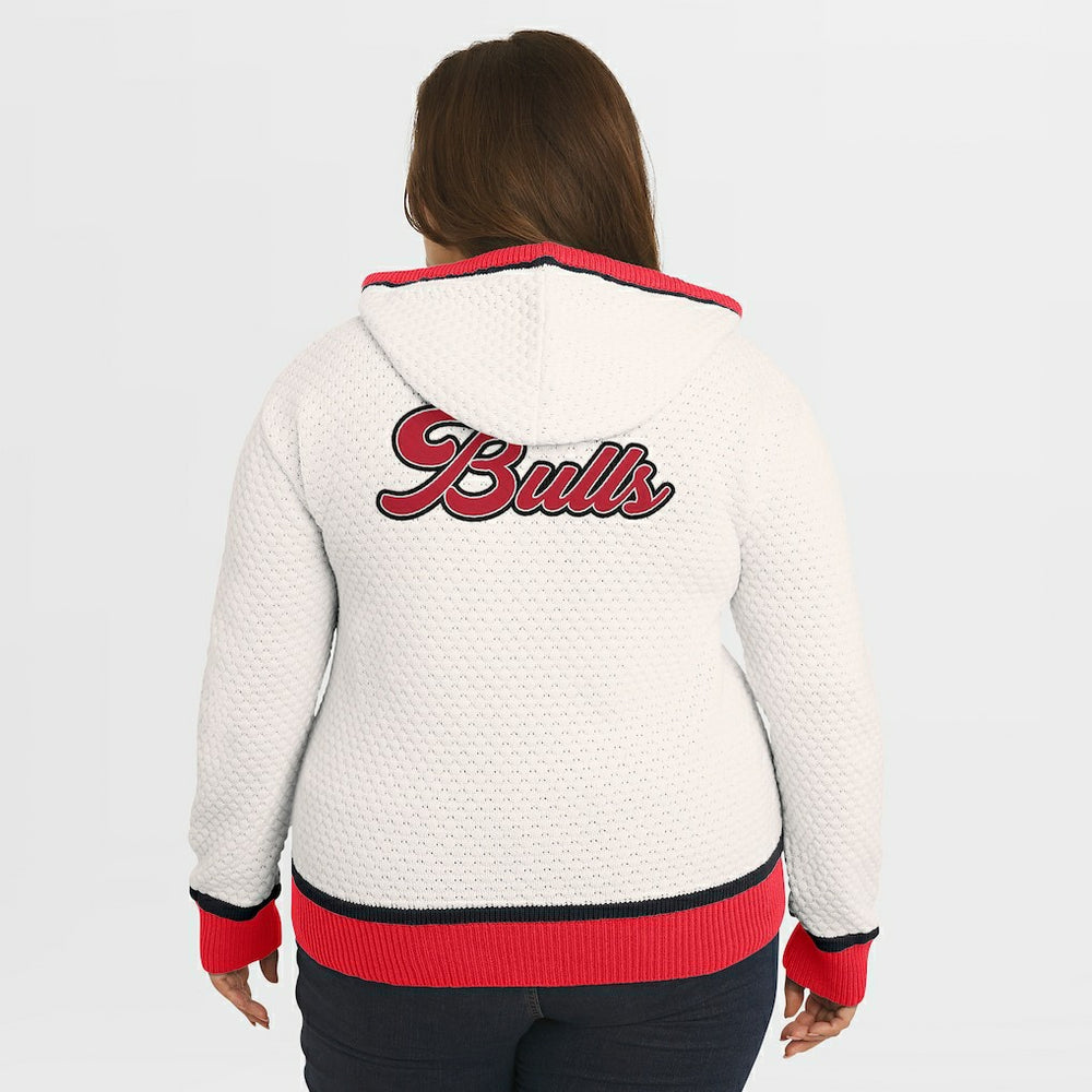 Cream Chicago Bulls WEAR by Erin Andrews Women's Plus Size Hoodie Sweater | NBA