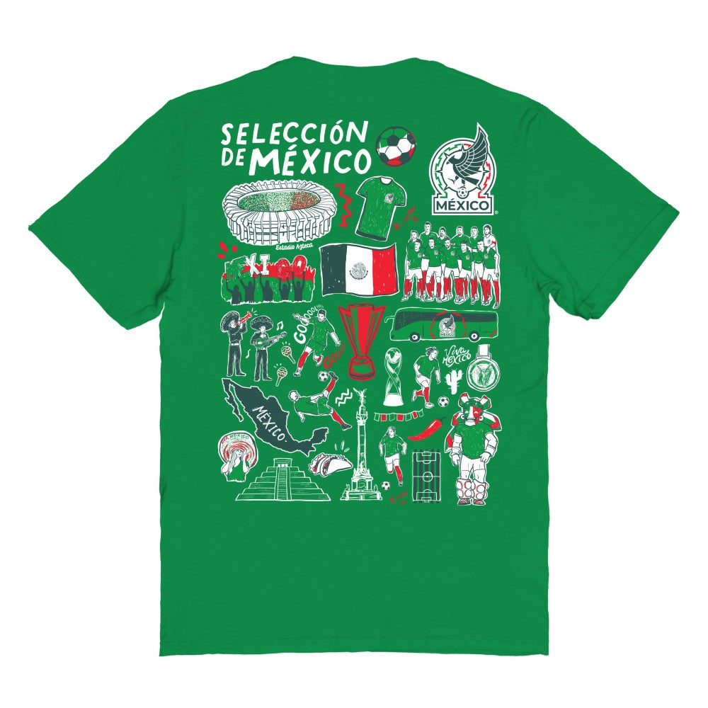 Mexico National Team Vive La Fete Women's Impressions Artwork T-Shirt
