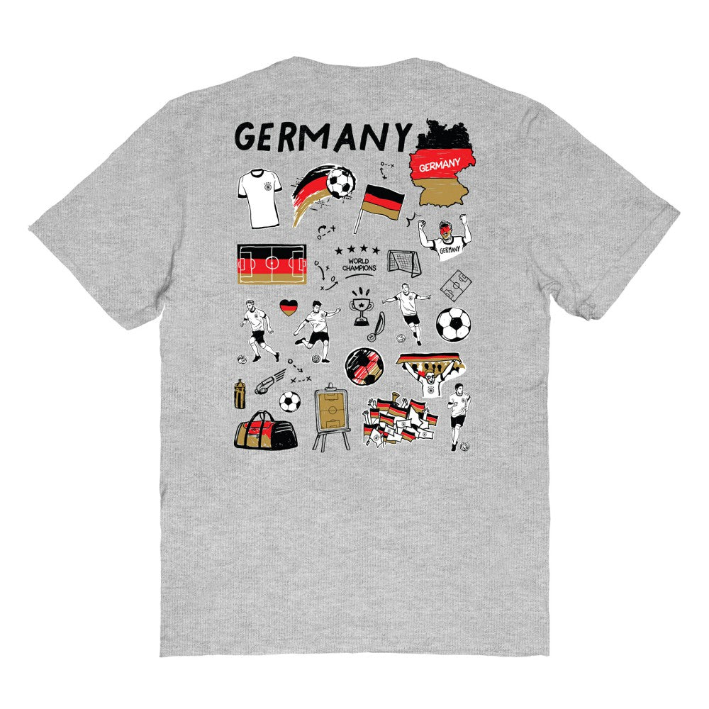 Germany National Team Vive La Fete Women's Impressions Artwork T-Shirt for sale - Heather Gray