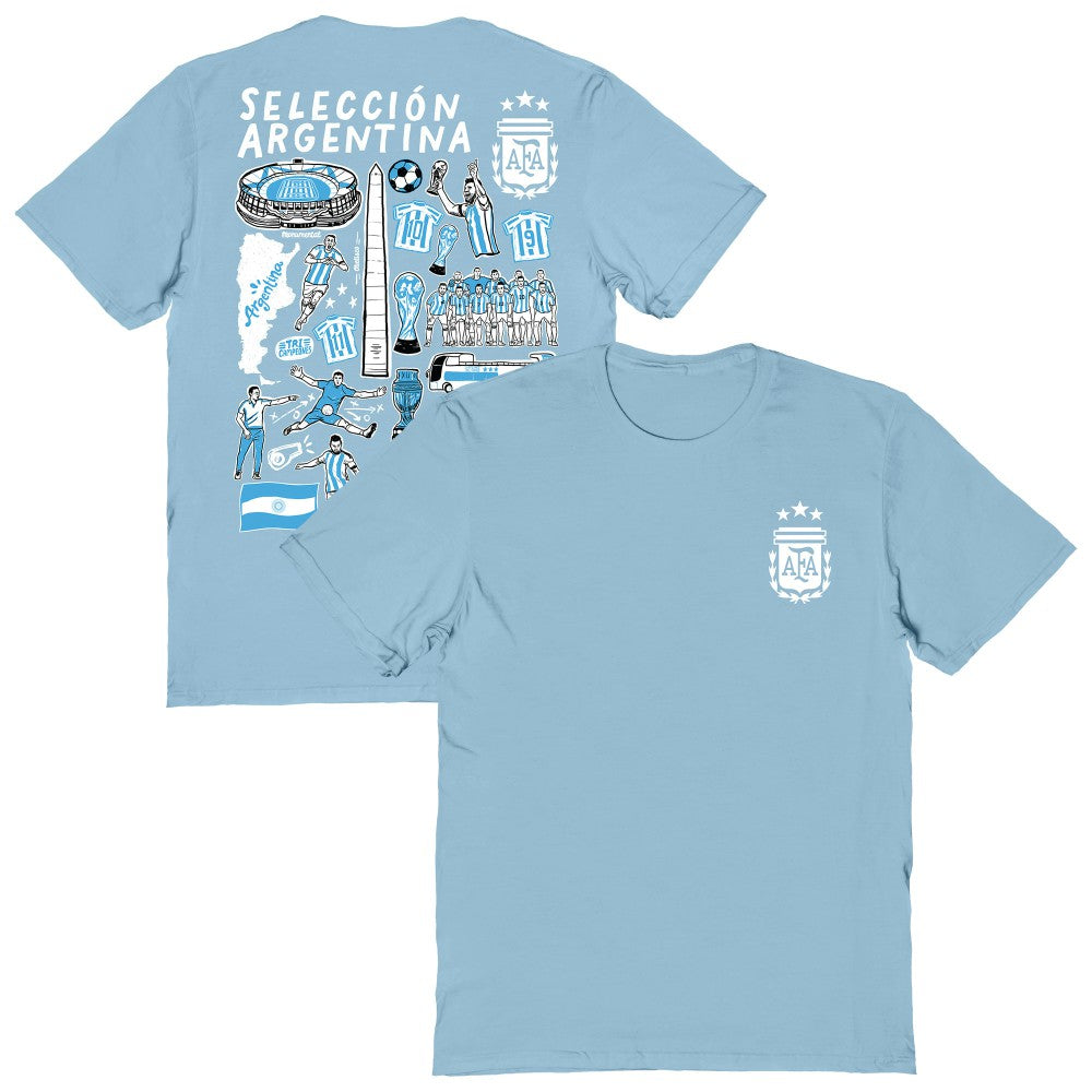 Argentina National Team Vive La Fete Women's Impressions Artwork T-Shirt