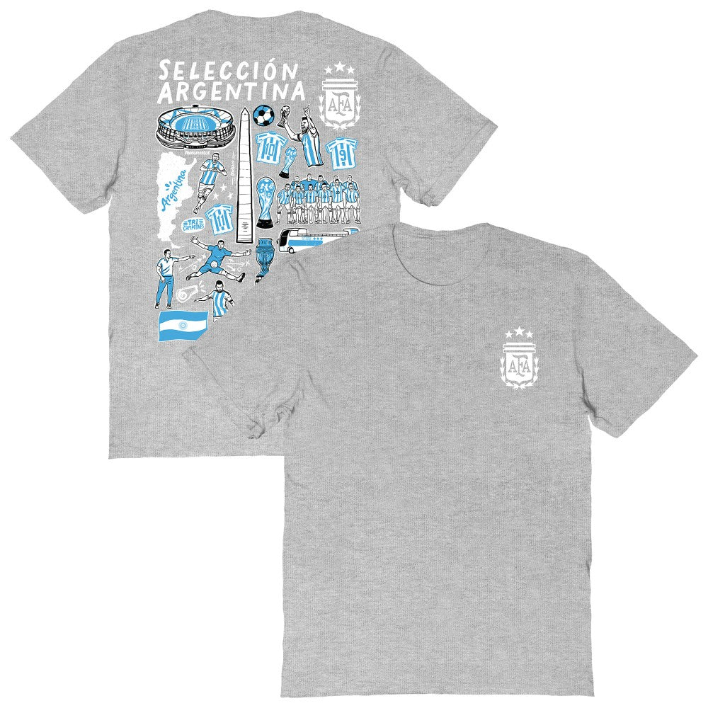 Argentina National Team Vive La Fete Women's Impressions Artwork T-Shirt