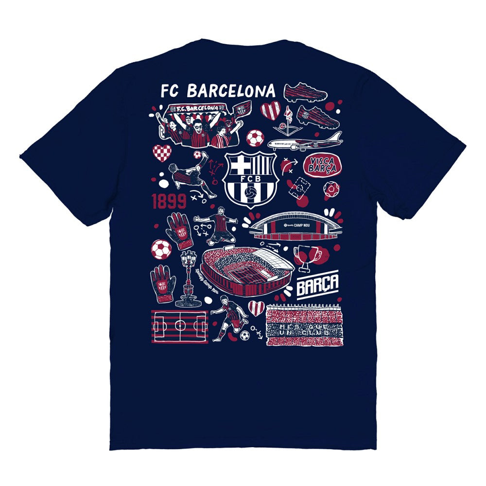 Barcelona Vive La Fete Women's Impressions Artwork T-Shirt
