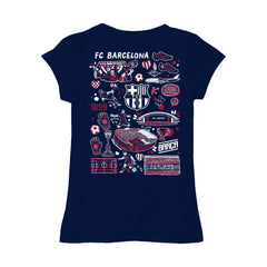 Barcelona Vive La Fete Girls Youth Color Badge Fitted T-Shirt