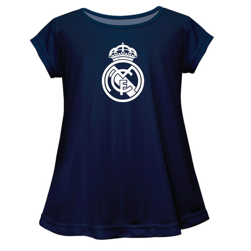 Real Madrid Vive La Fete Girls Youth Color Badge A-Line Top