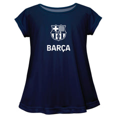 Barcelona Vive La Fete Girls Youth Color Badge A-Line Top