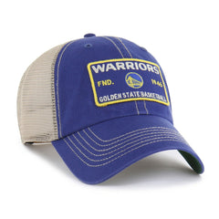 Royal/Tan Golden State Warriors '47 Wabash Patch Clean Up Adjustable Hat sale | NBA