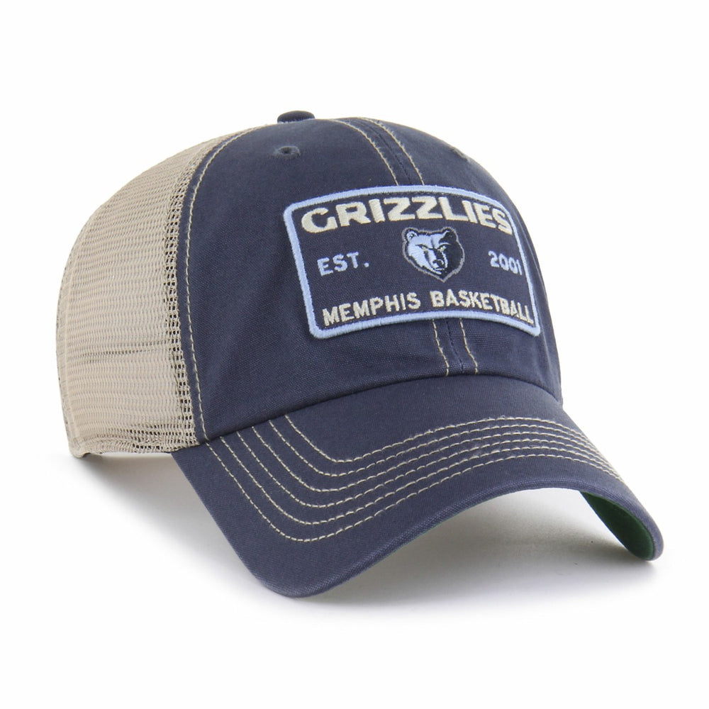 Navy/Tan Memphis Grizzlies '47 Wabash Patch Clean Up Adjustable Hat | NBA