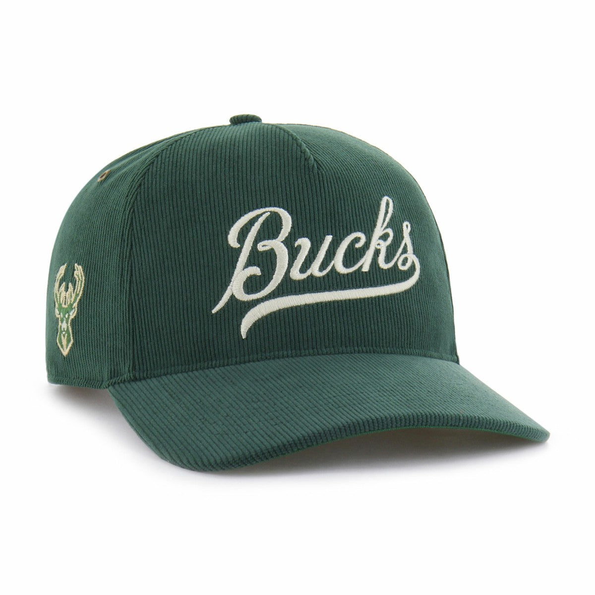 Hunter Green Milwaukee Bucks '47 Golden Age Relaxed Corduroy Hitch Adjustable Hat | NBA