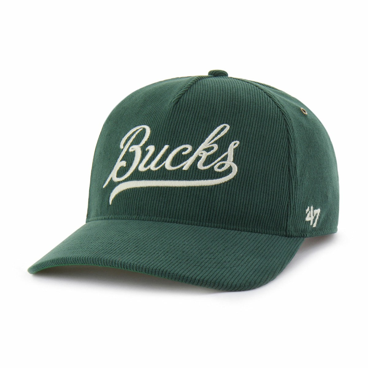 Hunter Green Milwaukee Bucks '47 Golden Age Relaxed Corduroy Hitch Adjustable Hat | NBA