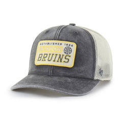 Boston Bruins '47 Canteen Pigment Dyed Patch Trucker Adjustable Hat -  NHL Hats