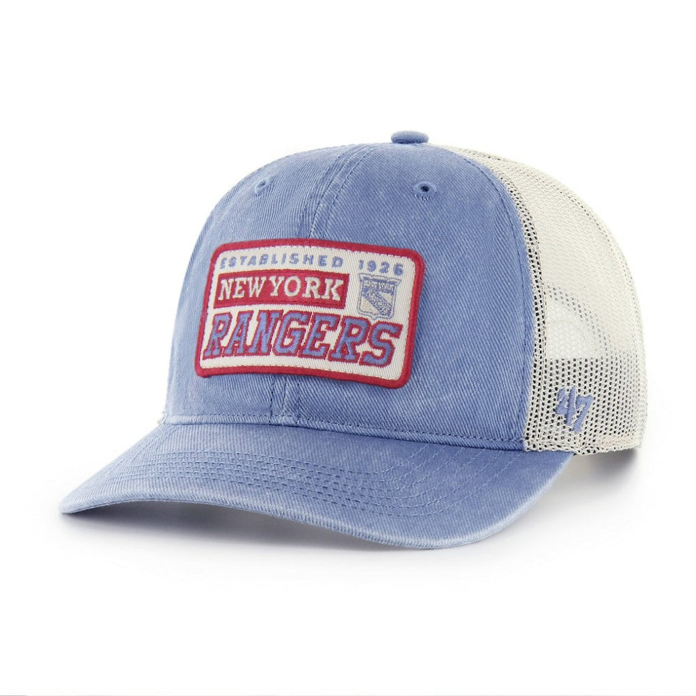 New York Rangers '47 Canteen Pigment Dyed Patch Trucker Adjustable Hat -  NHL Hats