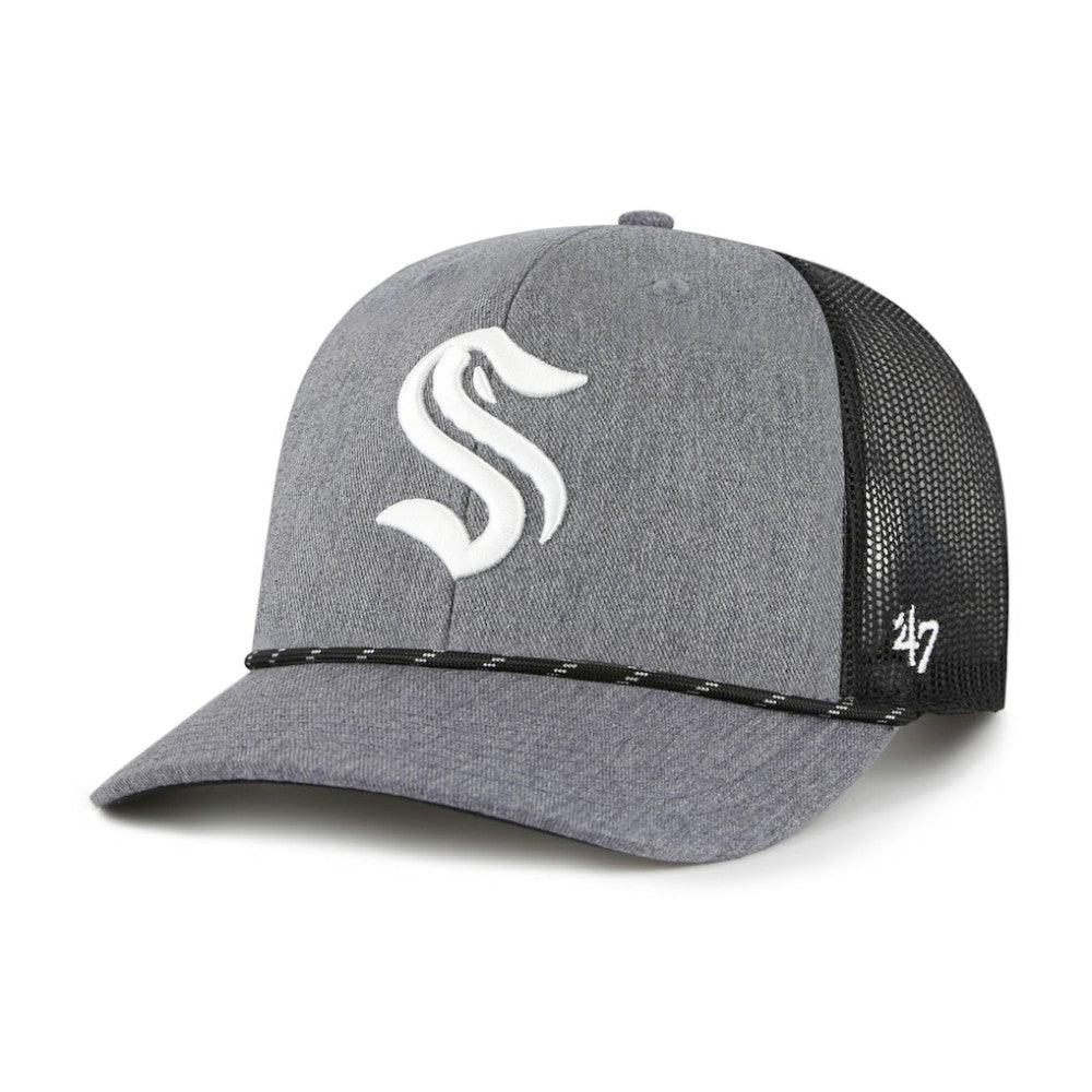 Seattle Kraken '47 Carbon Rope Trucker Adjustable Hat -  NHL Hats