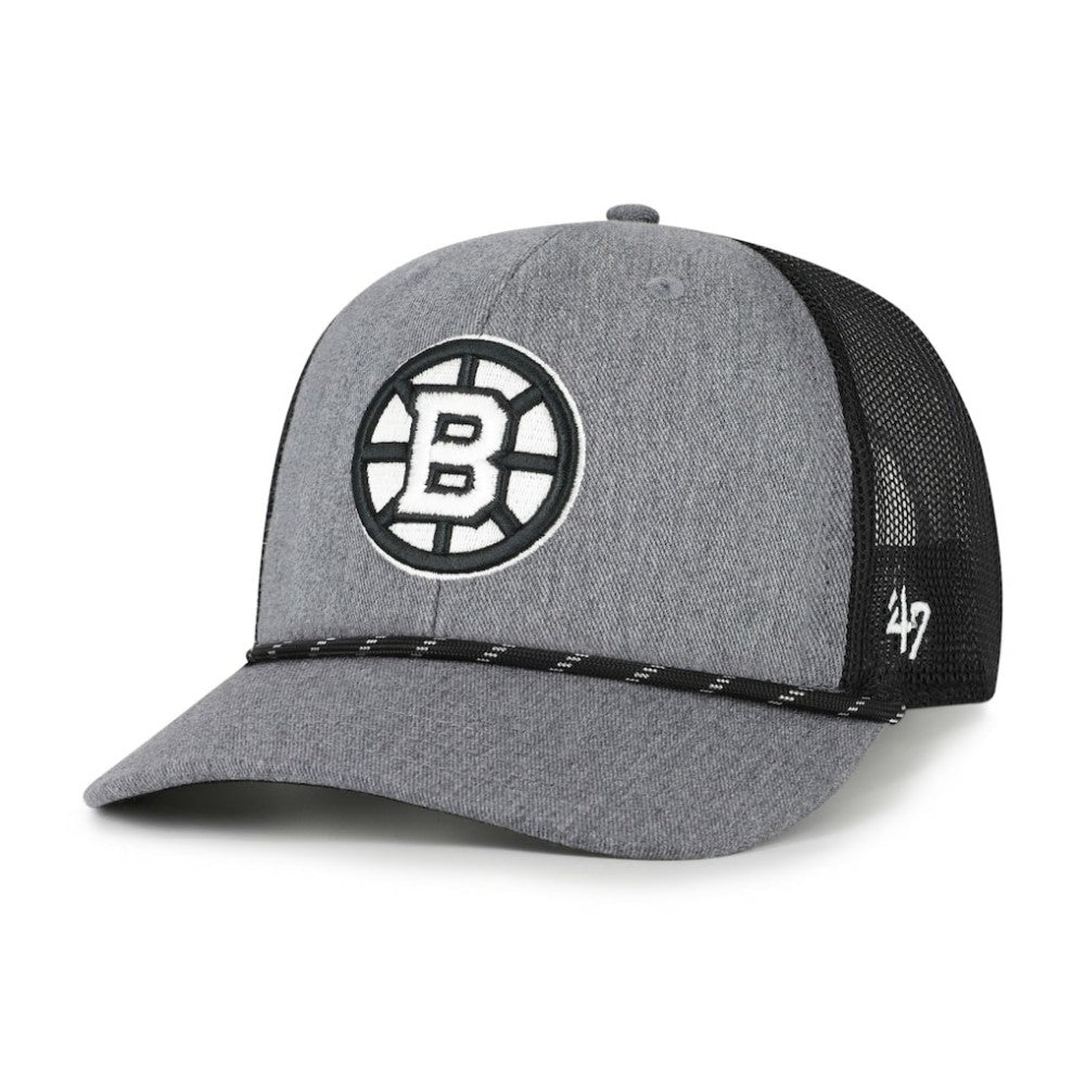 Boston Bruins '47 Carbon Rope Trucker Adjustable Hat -  NHL Hats