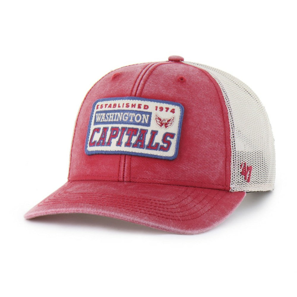 Washington Capitals '47 Canteen Pigment Dyed Patch Trucker Adjustable Hat -  NHL Hats
