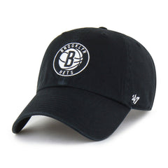 Black Brooklyn Nets '47 Core Logo Clean Up Adjustable Hat | NBA