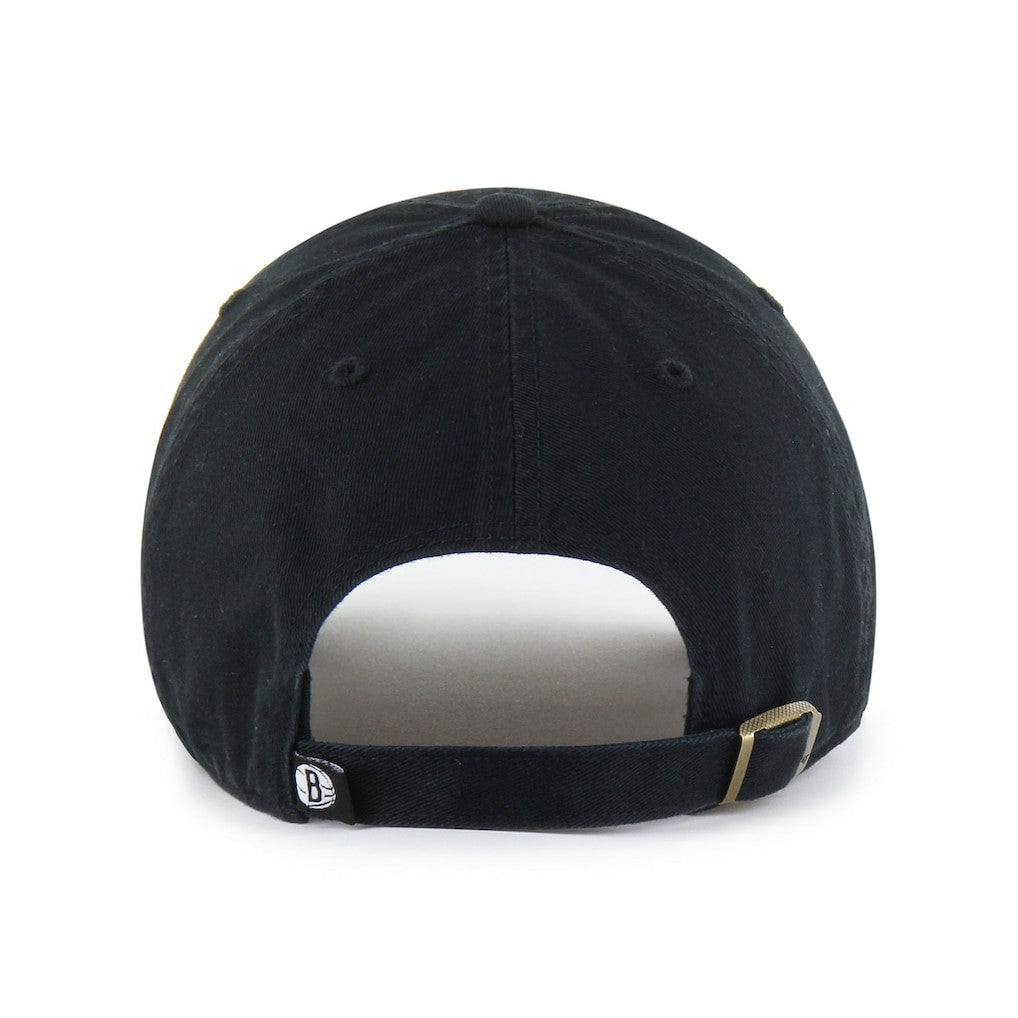 Black Brooklyn Nets '47 Core Logo Clean Up Adjustable Hat | NBA