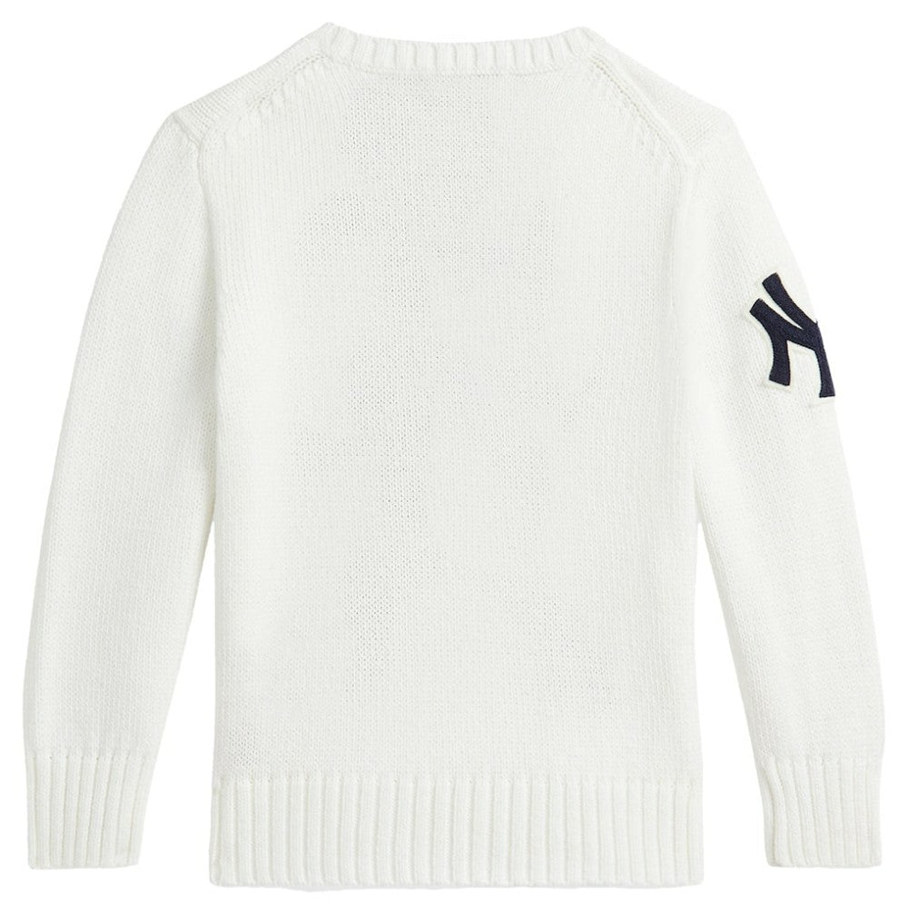 Yankees Polo Ralph Lauren Preschool  Bear Pullover Sweater - MLB Pullover