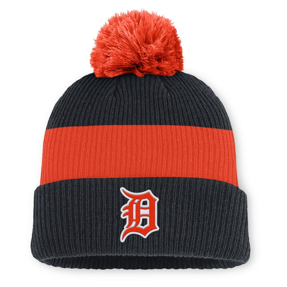 Detroit Tigers Nike Cooperstown Collection Peak Standard Cuffed Knit Hat with Pom - MLB Hats