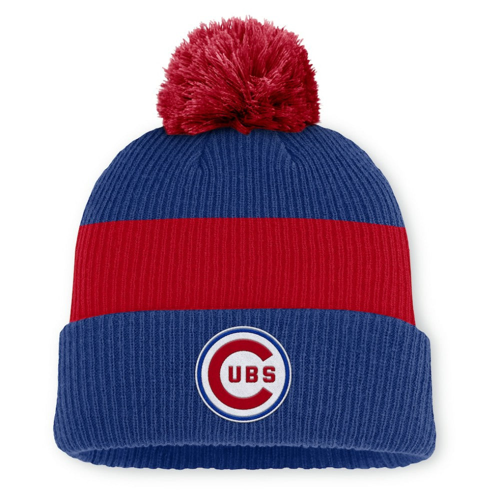 Chicago Cubs Nike Cooperstown Collection Peak Standard Cuffed Knit Hat with Pom - MLB Hats