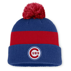 Chicago Cubs Nike Cooperstown Collection Peak Standard Cuffed Knit Hat with Pom - MLB Hats