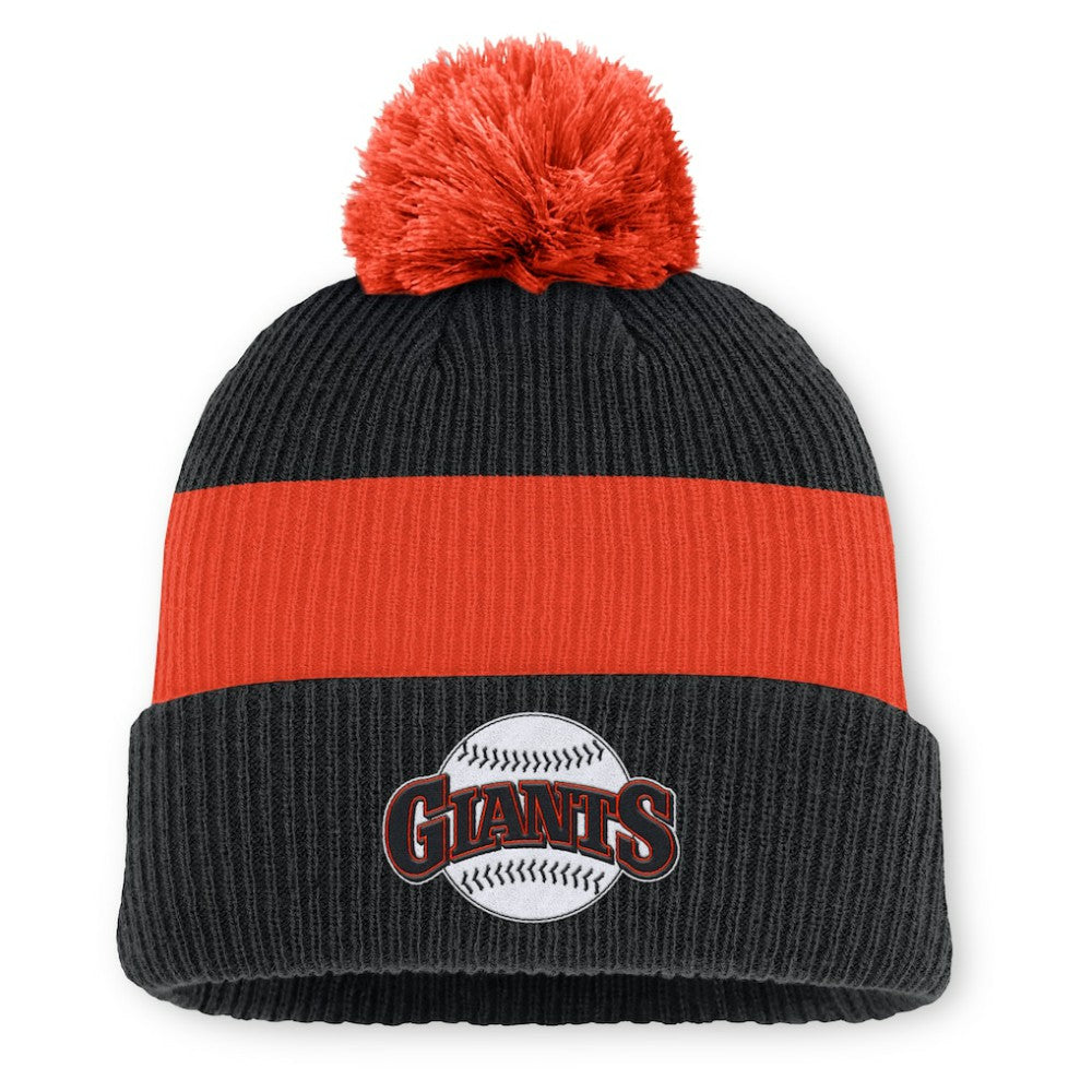 San Francisco Giants Nike Cooperstown Collection Peak Standard Cuffed Knit Hat with Pom - MLB Hats