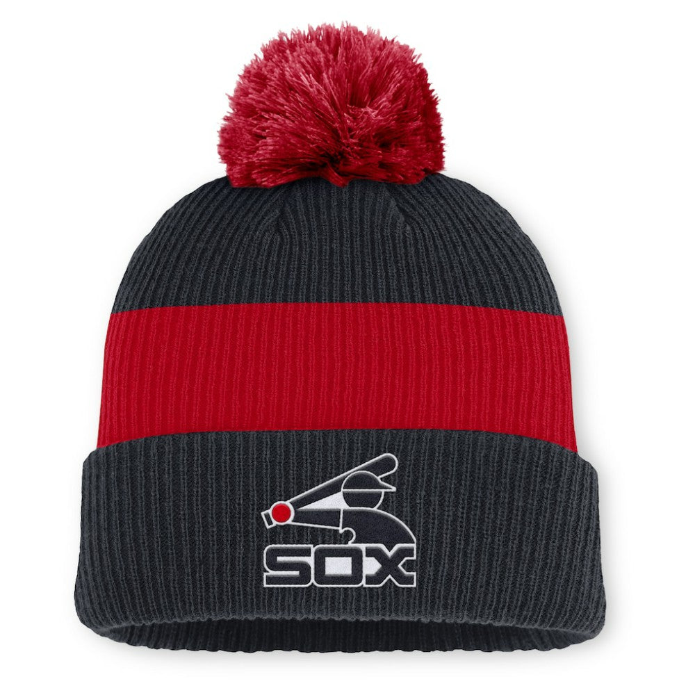 Chicago White Sox Nike Cooperstown Collection Peak Standard Cuffed Knit Hat with Pom - MLB Hats
