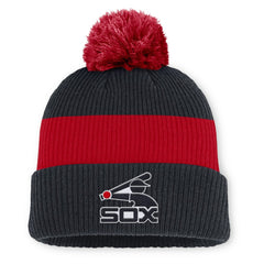 Chicago White Sox Nike Cooperstown Collection Peak Standard Cuffed Knit Hat with Pom - MLB Hats
