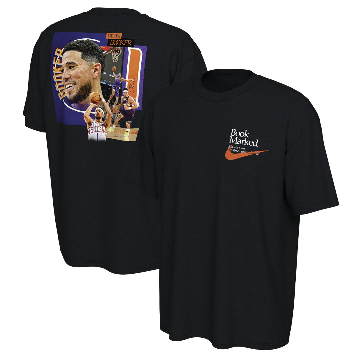 Black Devin Booker Phoenix Suns Unisex All-Time Scoring Leader T-Shirt | NBA