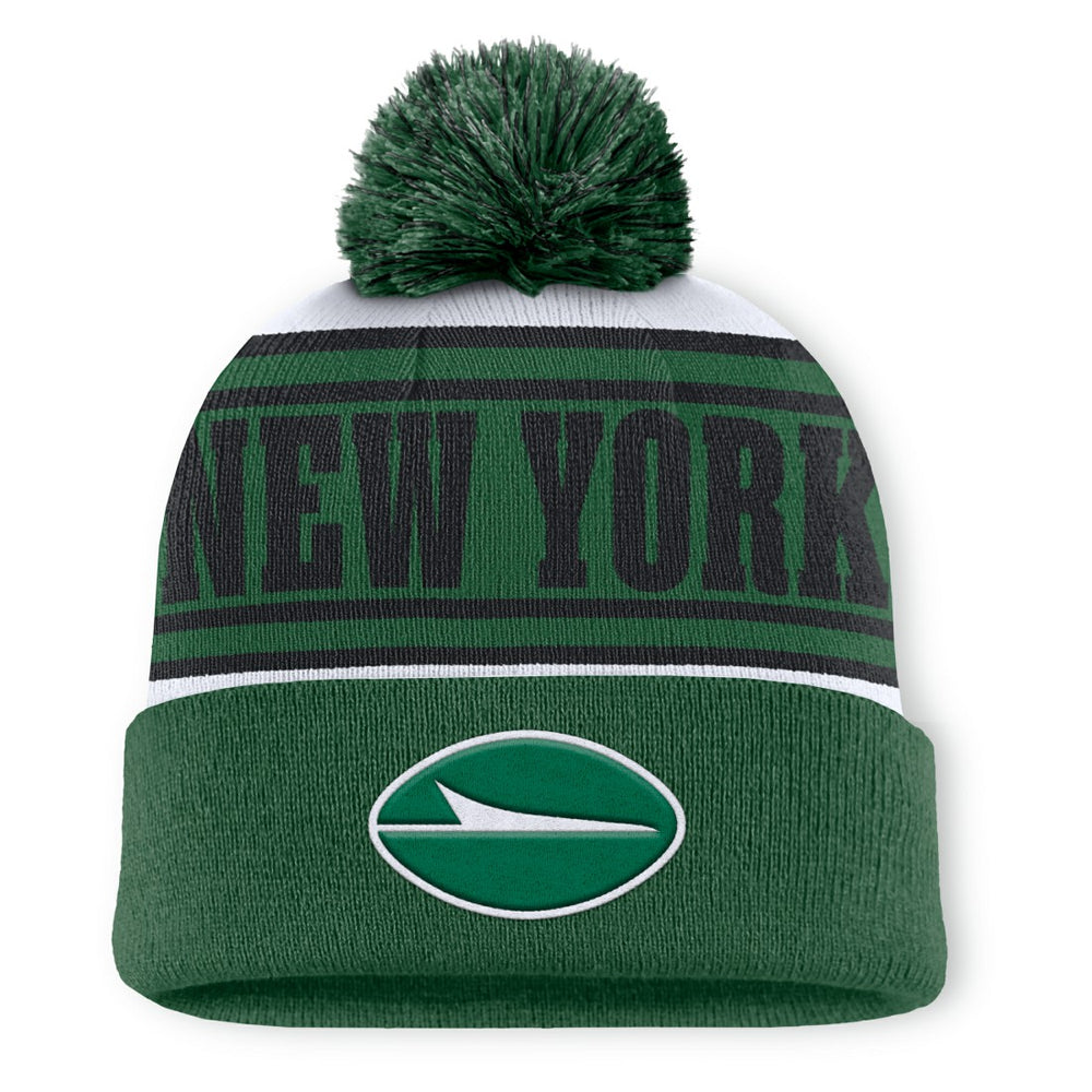 New York Jets Center Cuffed Knit Hat with Pom | NFL On sale