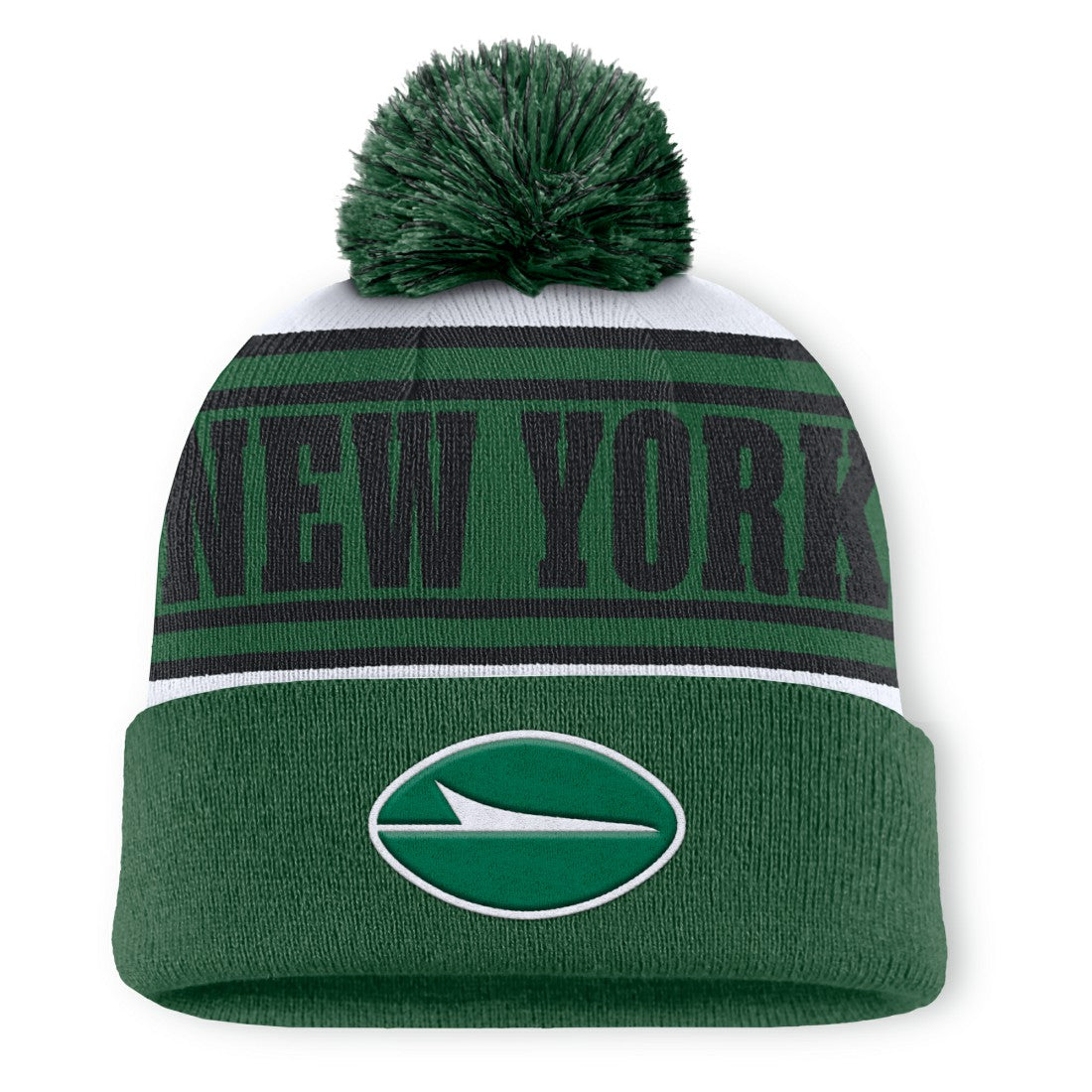 New York Jets Center Cuffed Knit Hat with Pom | NFL On sale
