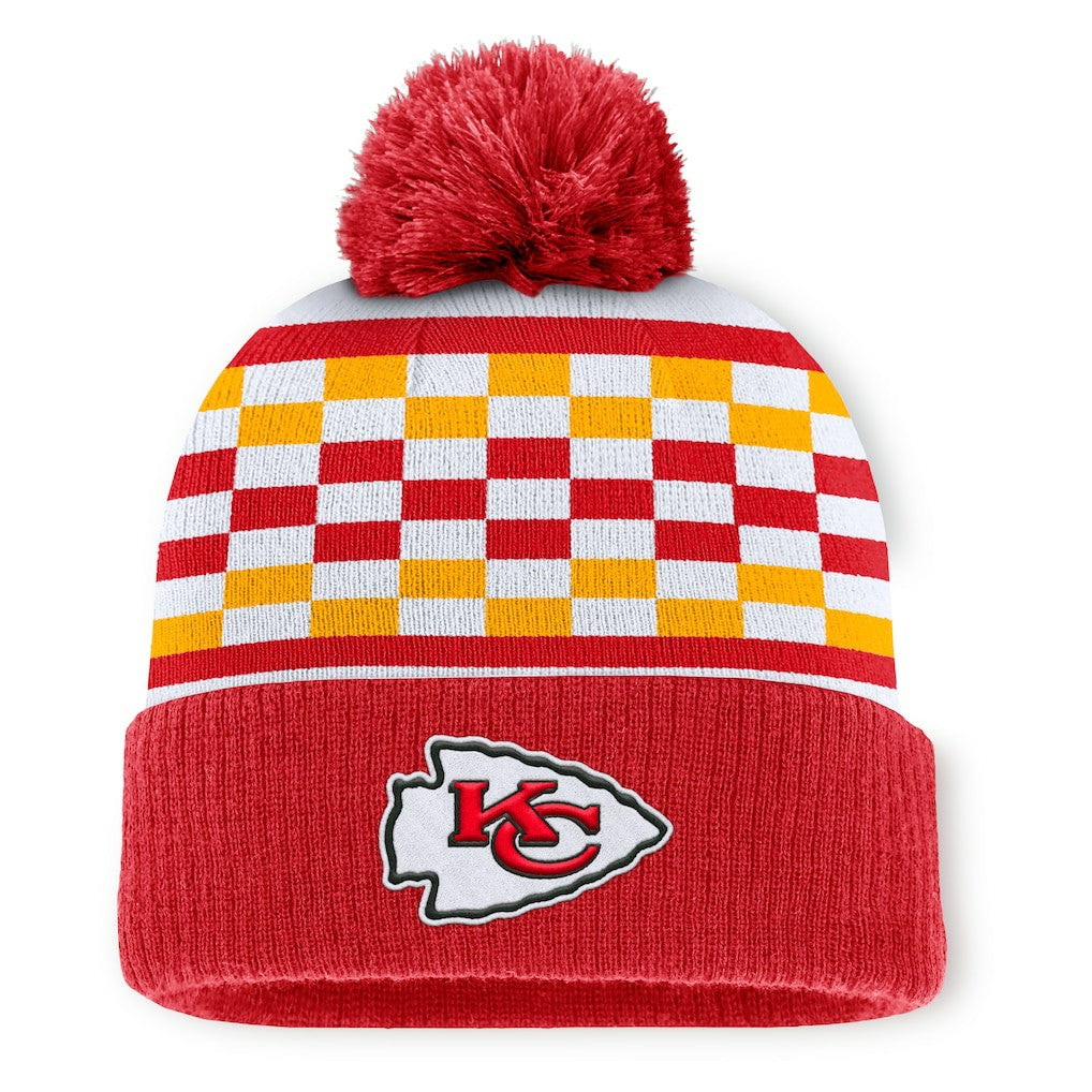 Kansas City Chiefs Women's End Zone Cuffed Knit Hat with Pom | NFL Outlet
