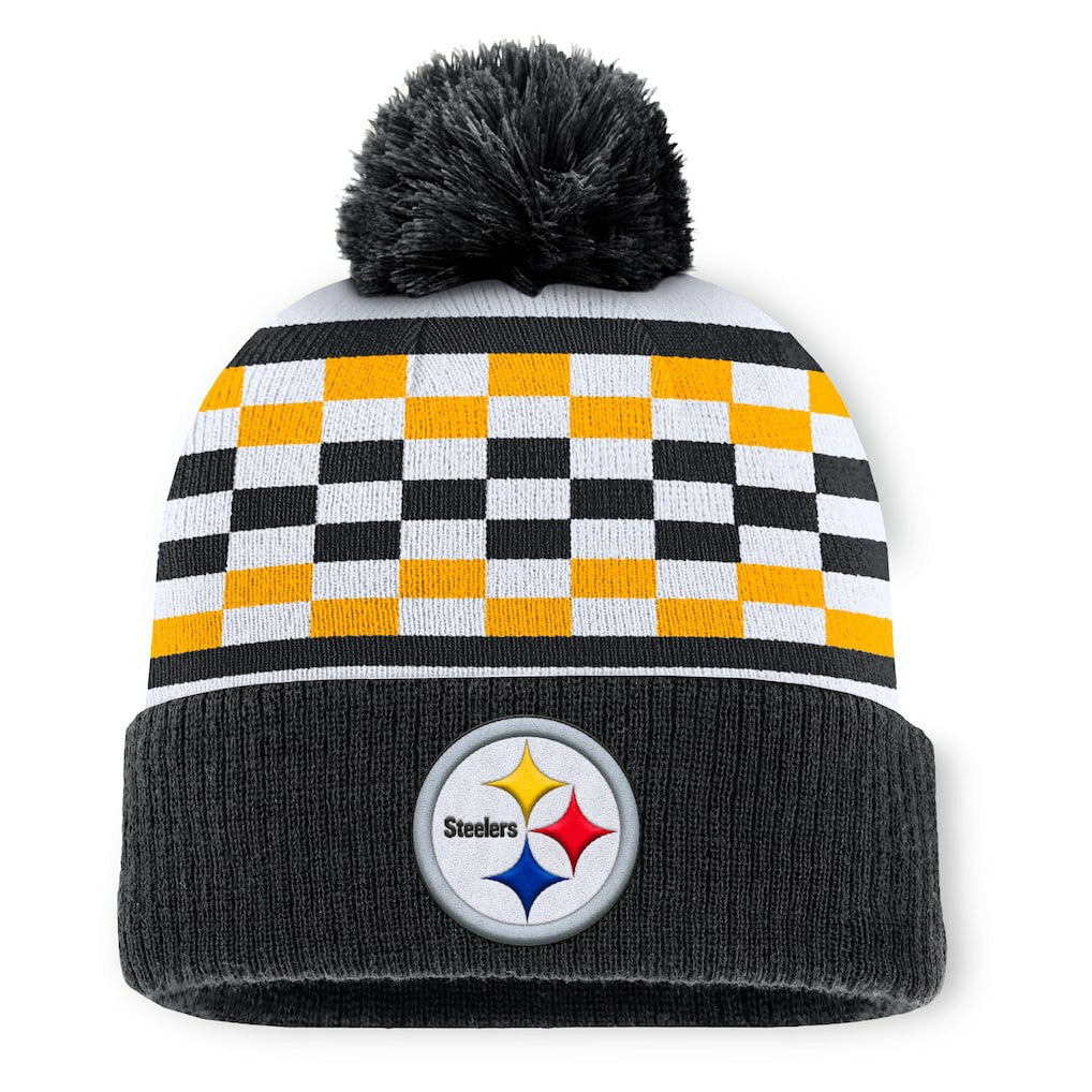 Pittsburgh Steelers Women's End Zone Cuffed Knit Hat with Pom | NFL Near me