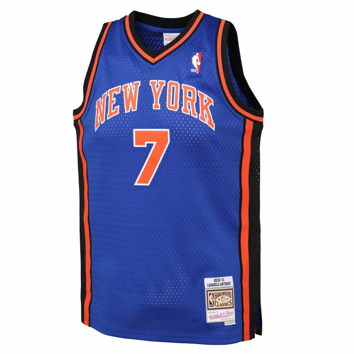 Blue Carmelo Anthony New York Knicks Youth 2010/11 Hardwood Classics Swingman Jersey | NBA