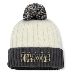 Miami Dolphins Women's Coaxial Cuffed Knit Hat with Pom | NFL Sale