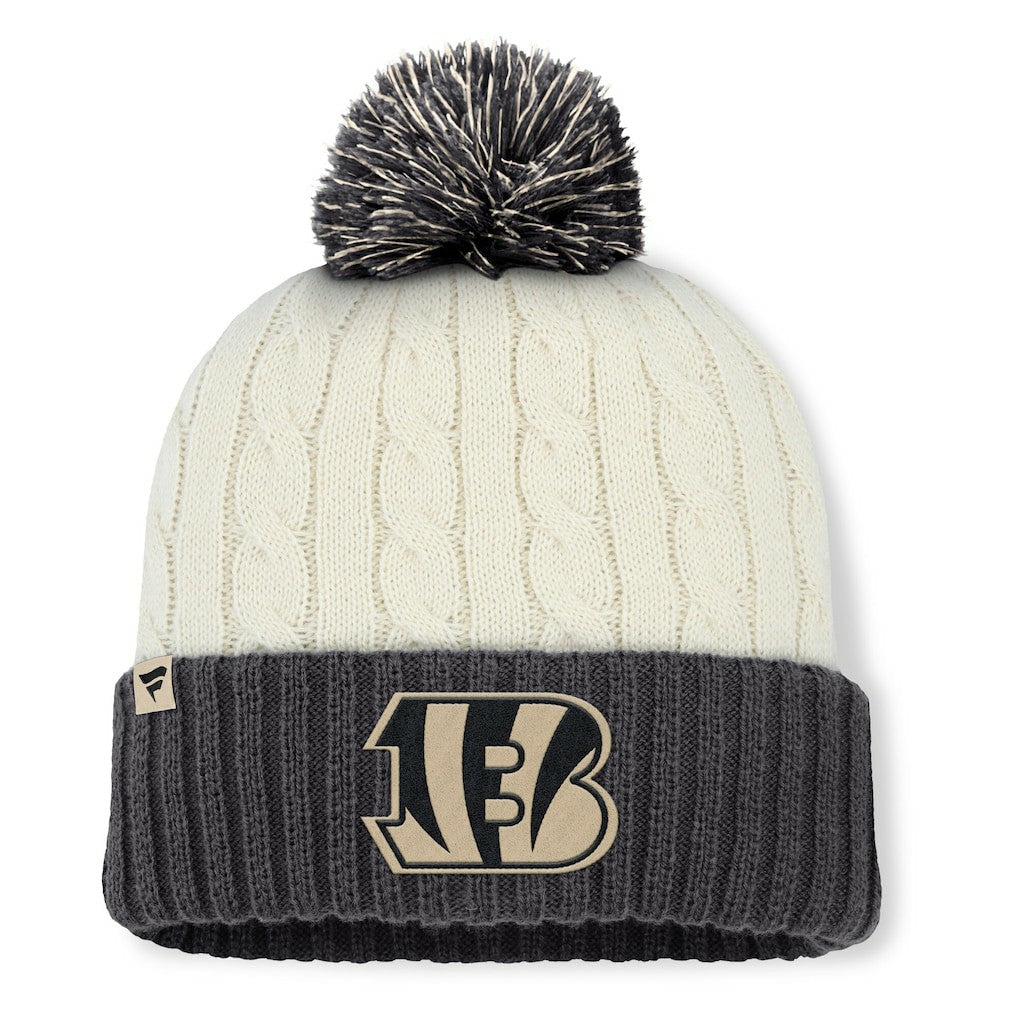 Cincinnati Bengals Women's Coaxial Cuffed Knit Hat with Pom | NFL Online