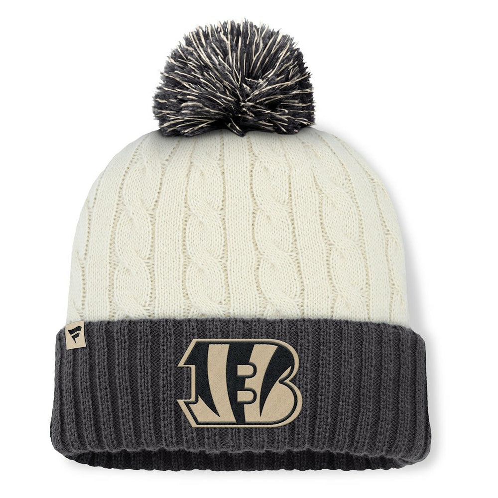 Cincinnati Bengals Women's Coaxial Cuffed Knit Hat with Pom | NFL Online