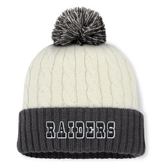 Las Vegas Raiders Women's Coaxial Cuffed Knit Hat with Pom | NFL Discount