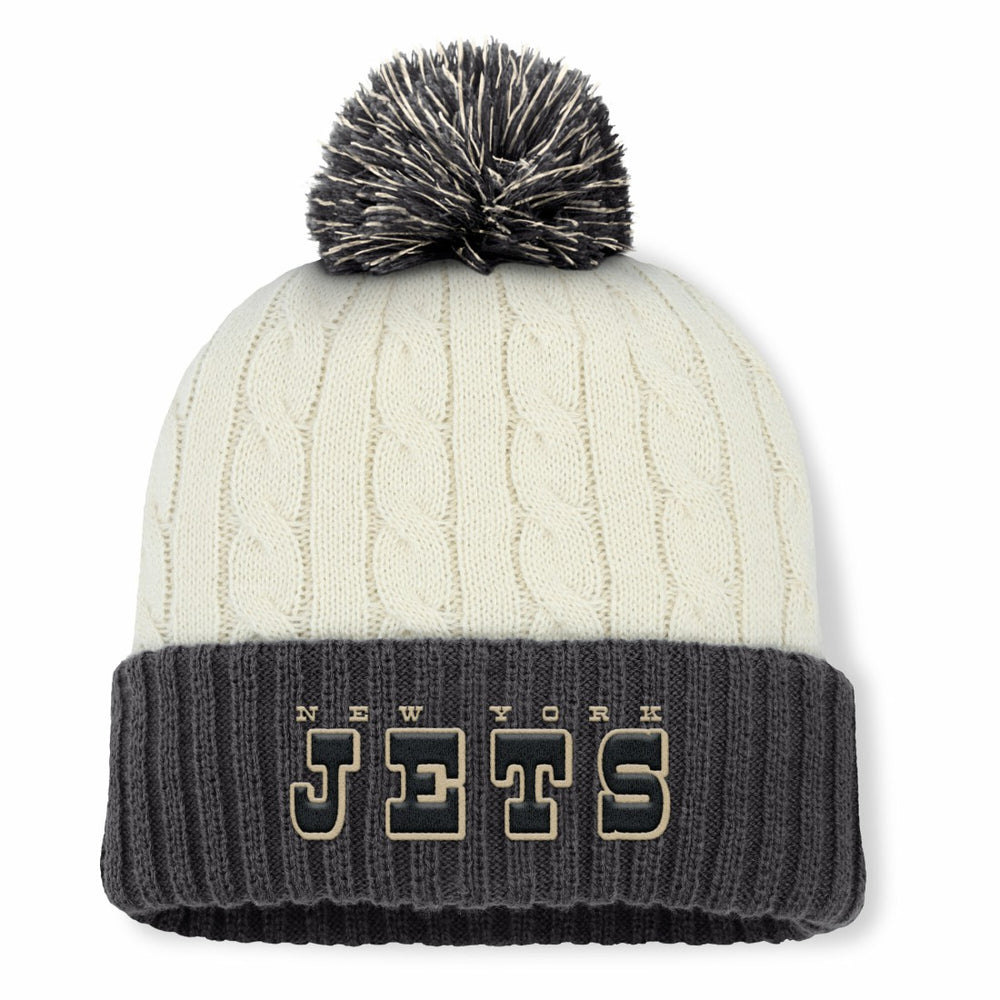 New York Jets Women's Coaxial Cuffed Knit Hat with Pom | NFL Sale