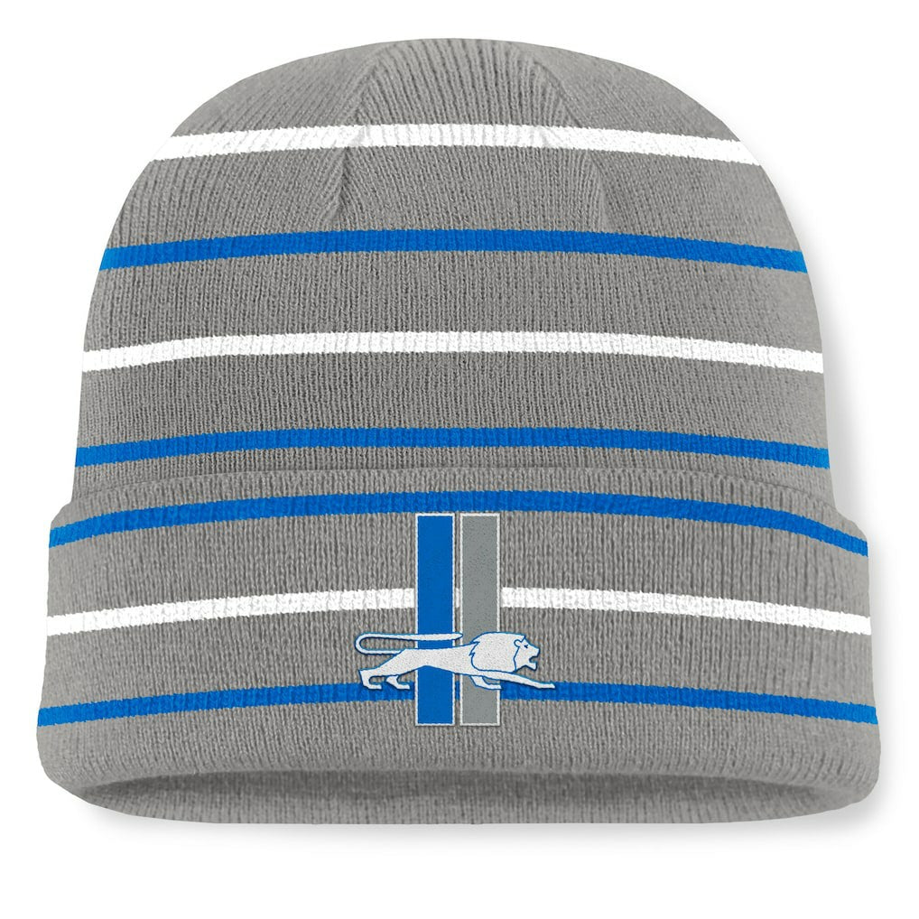 Detroit Lions Throwback Yard Lines Cuffed Knit Hat | NFL Near me