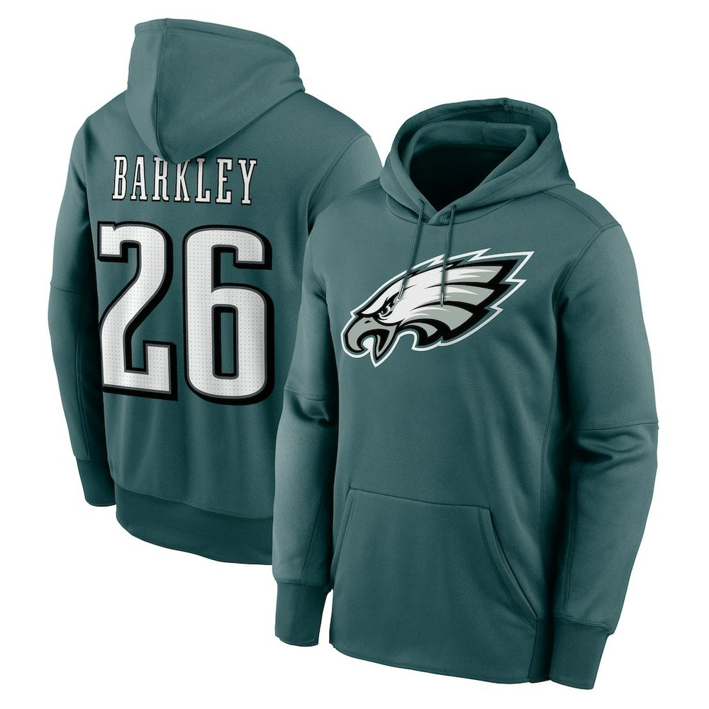 Philadelphia Eagles Saquon Barkley  Player Name & Number Therma Hoodie | NFL Online