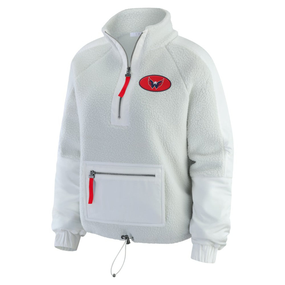 Washington Capitals WEAR by Erin Andrews Women's Polar Fleece Quarter-Zip Jacket -  NHL Jackets