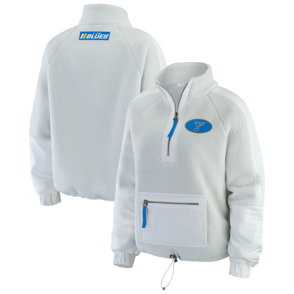 St. Louis Blues WEAR by Erin Andrews Women's Polar Fleece Quarter-Zip Jacket -  NHL Jackets