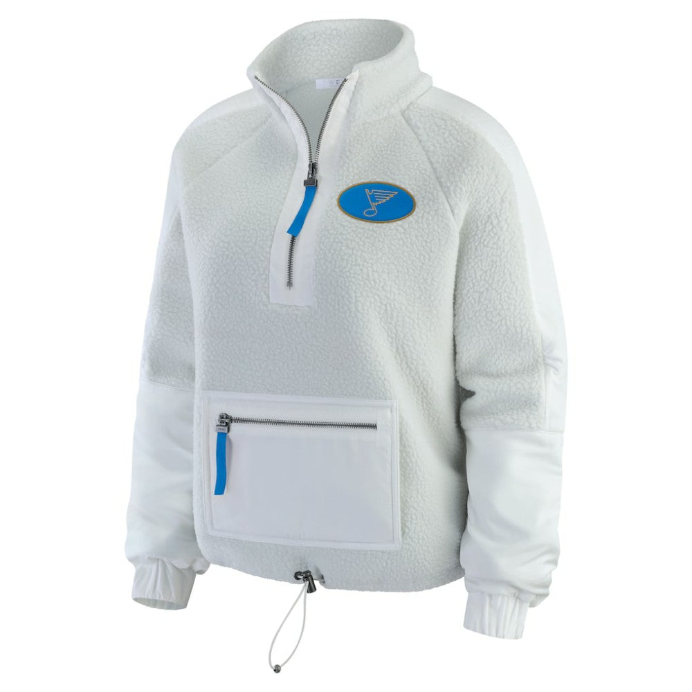 St. Louis Blues WEAR by Erin Andrews Women's Polar Fleece Quarter-Zip Jacket -  NHL Jackets