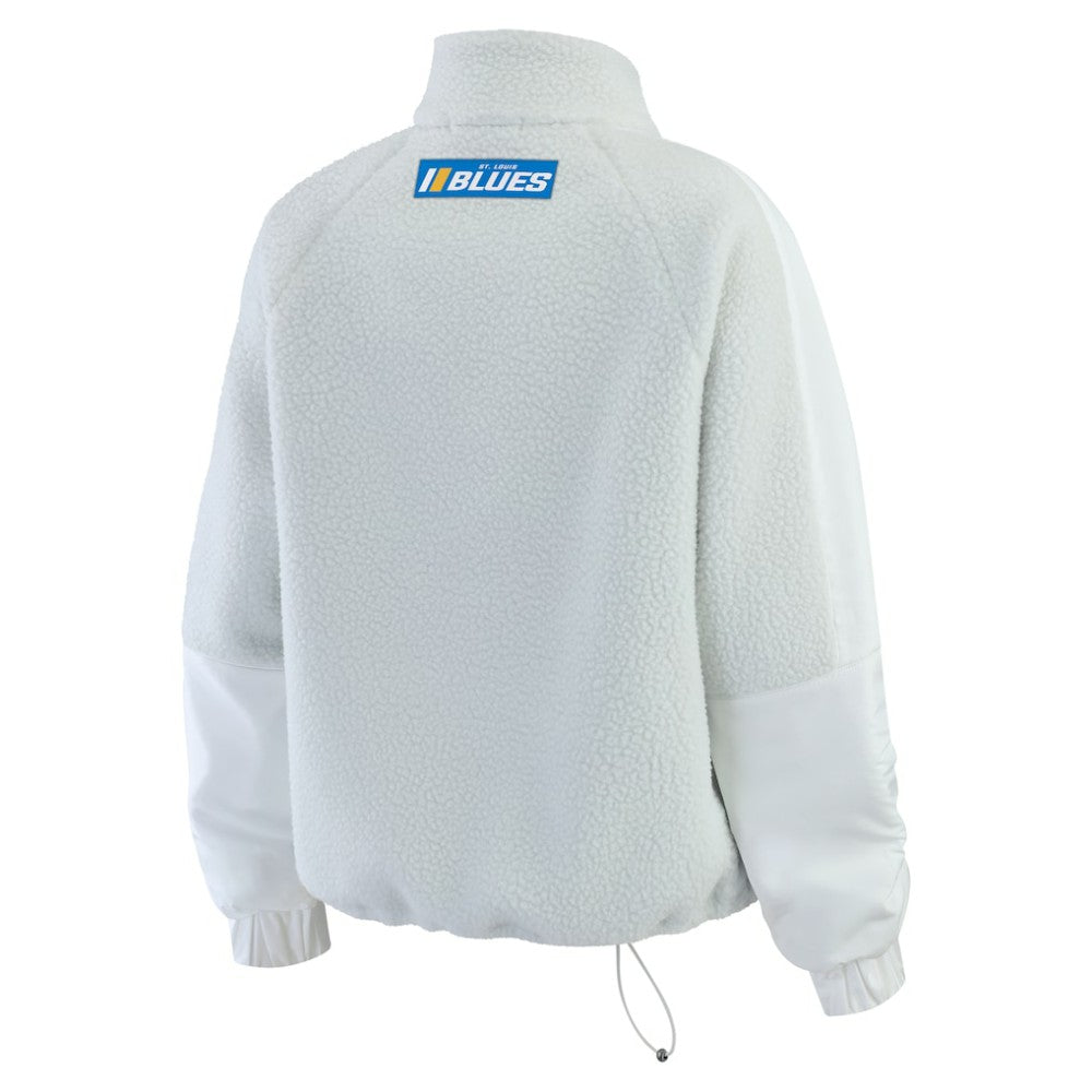 St. Louis Blues WEAR by Erin Andrews Women's Polar Fleece Quarter-Zip Jacket -  NHL Jackets
