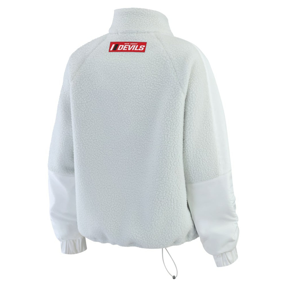 New Jersey Devils WEAR by Erin Andrews Women's Polar Fleece Quarter-Zip Jacket -  NHL Jerseys