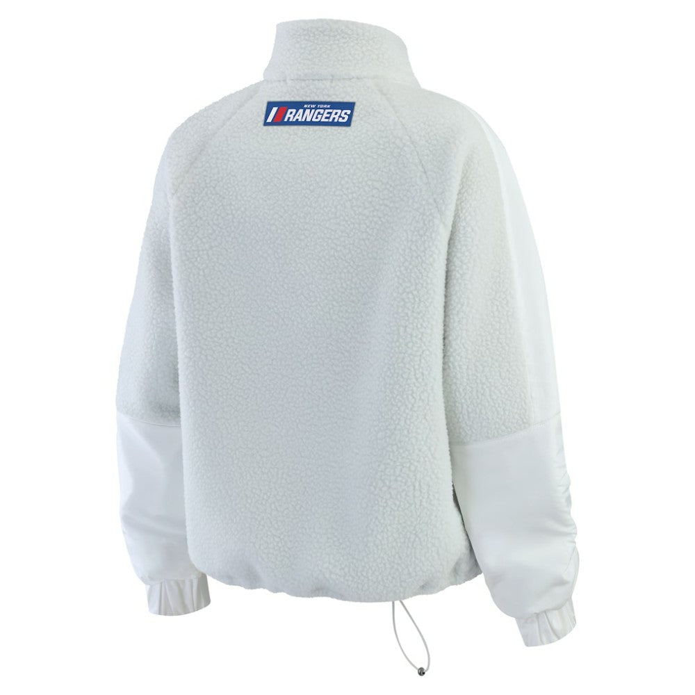 New York Rangers WEAR by Erin Andrews Women's Polar Fleece Quarter-Zip Jacket -  NHL Jackets